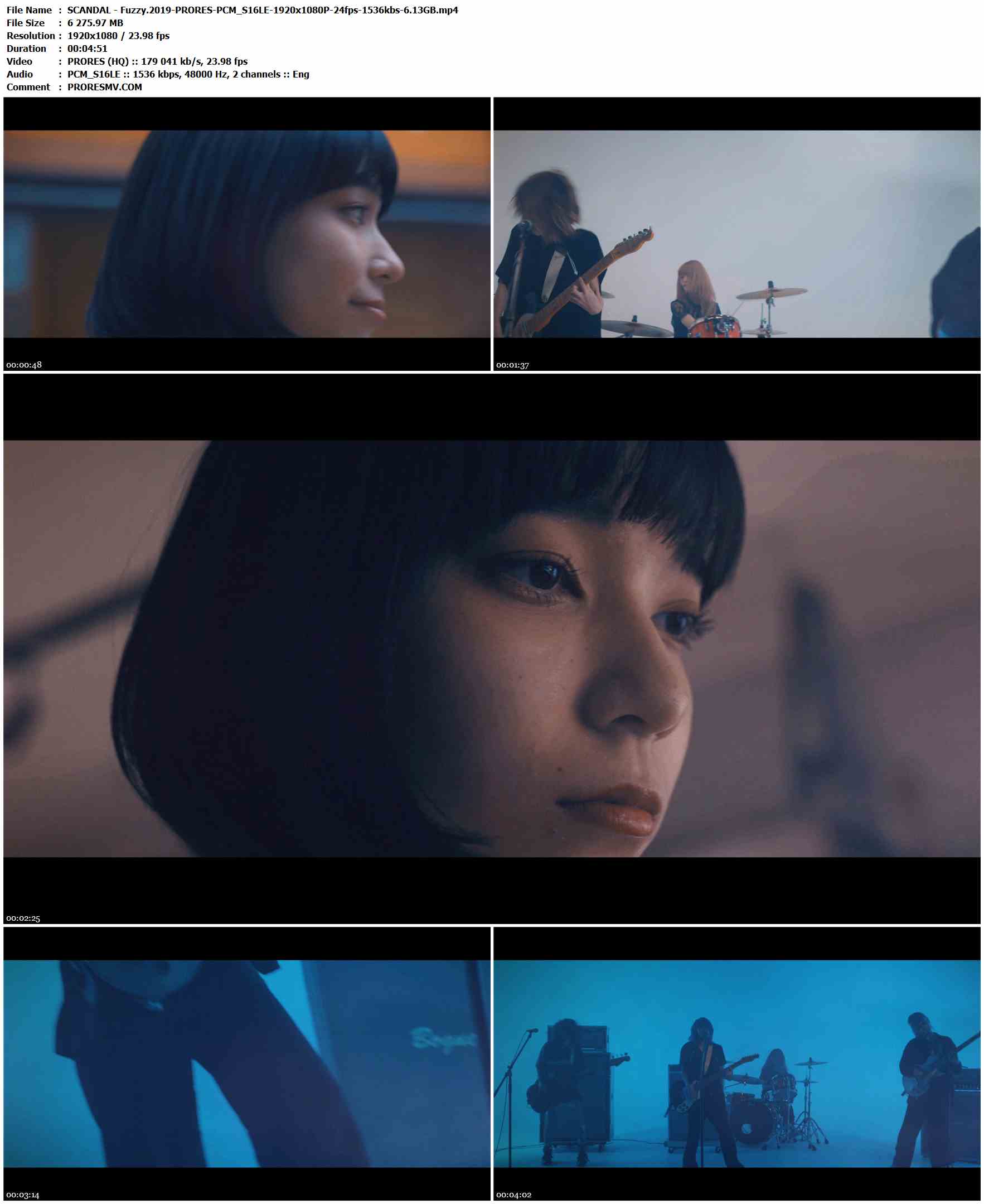 SCANDAL - Fuzzy.2019-PRORES-PCM_S16LE-1920x1080P-24fps-1536kbs-6.13GB官方MV_高清MV